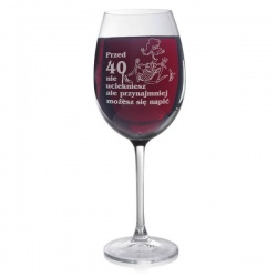 (K23) Duży kieliszek do wina z Twoim grawerem o pojemności 480 ml
