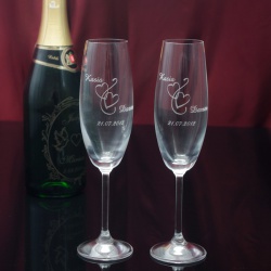  (K37) Kieliszki do szampana z Twoim grawerem, o pojemności 200 ml