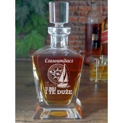  (KF1a)Prezent dla Żeglarza szklana karafka do whisky z grawerem