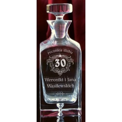  (KF2) Elegancka szklana karafka do whisky z grawerem