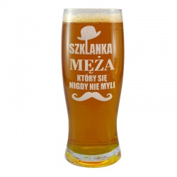 (S POK9) Elegancka szklanka do piwa z Twoim grawerem, o pojemności 0,5 l