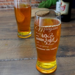  (S POK9) Elegancka szklanka do piwa z Twoim grawerem, o pojemności 0,5 l