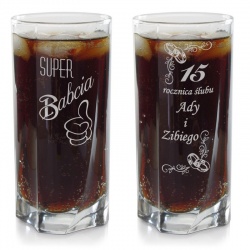  (SD22) Grawerowana Szklanka do drinków, soków i wody