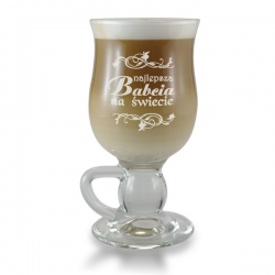 (SK21) Grawerowana szklanka do Irish coffee