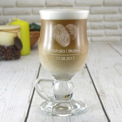  (SK21) Grawerowana szklanka do Irish coffee