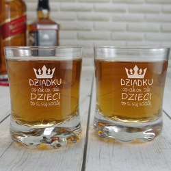  (SW1) Prezent dla Dziadka z okazji urodzin grawerowana szklanka do whisky
