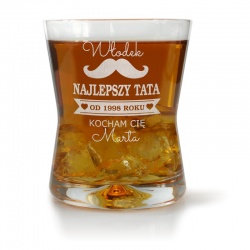 (SW16) Szklanka do whisky z Twoim grawerem, o pojemności 290 ml