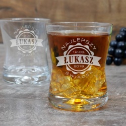  (SW16) Szklanka do whisky z Twoim grawerem, o pojemności 290 ml