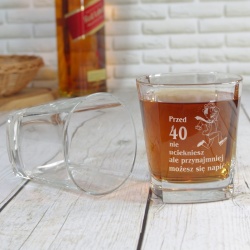  (SW4) Szklanka do whisky z Twoim grawerem, o pojemności 280 ml