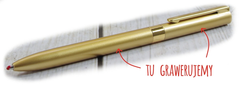 grawerowany długopis żelowy