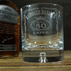  (B3JD) Skrzynka z 2 szklankami i butelką Jack Daniels Gentelman