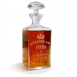 (KF16) Elegancka szklana karafka do whisky z grawerem