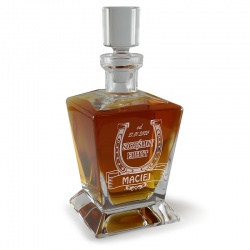 (KF1a) Elegancka szklana karafka do whisky z grawerem