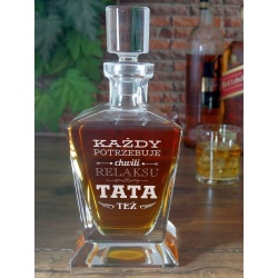  (KF1a) Prezent dla Taty z okazji Urodzin szklana karafka do whisky z grawerem