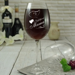  (A3K23A) Naturalna skrzynka z dużymi kieliszkami do wina podziękowanie dla Rodziców od Młodych