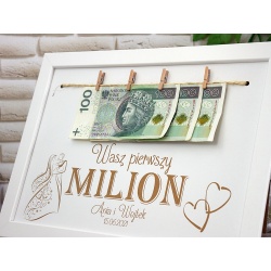  (RMB2-MIL) Ramka pierwszy milion prezent na Ślub