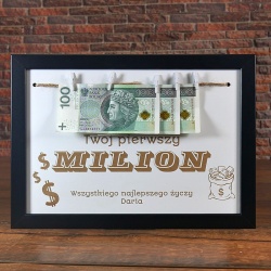  (RMC2-MIL) Ramka pierwszy milion prezent na urodziny