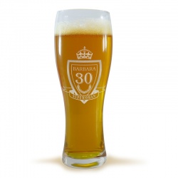 (S POK4) Elegancka szklanka do piwa z Twoim grawerem, o pojemności 0,5 l