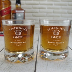  (SW1) Prezent z okazji Dnia Dziadka grawerowana szklanka do whisky