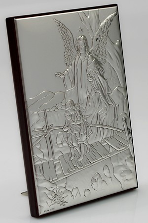 sakralia- obrazek posrebrzany Sovrani 18011-3L, pamiątka komunia, chrzest